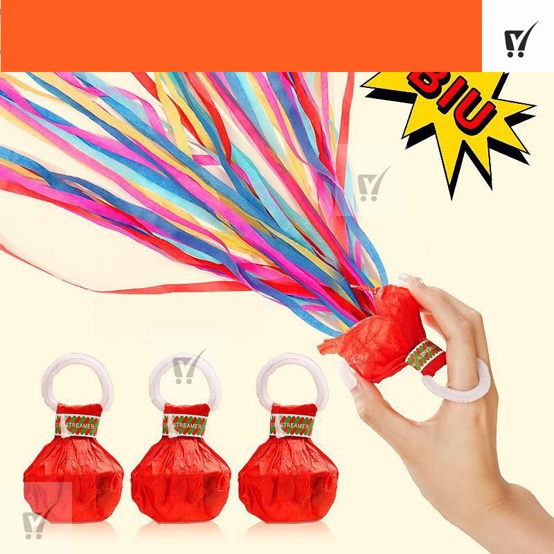 CENTER`Creative Colorful Hand Throw Paper Ribbons/ Random Color ...
