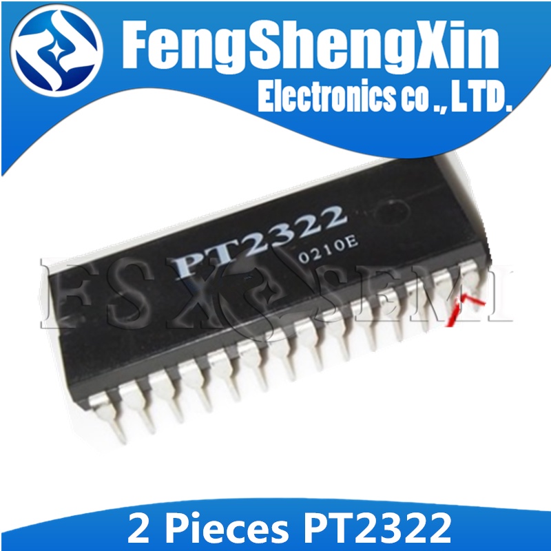 2 Complete PT2322 DIP-28 2322 DIP IC Processor Audio 6 Channels ...