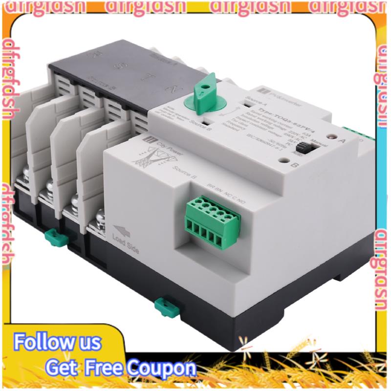 Din Rail 4P ATS Dual Power Automatic Transfer Switch Electrical