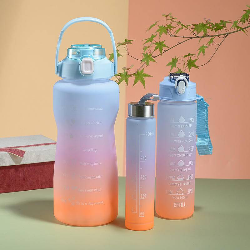 Ringgit Shop 3in1 Gradient Bottle 2000ml Cute Color Plastic Water ...