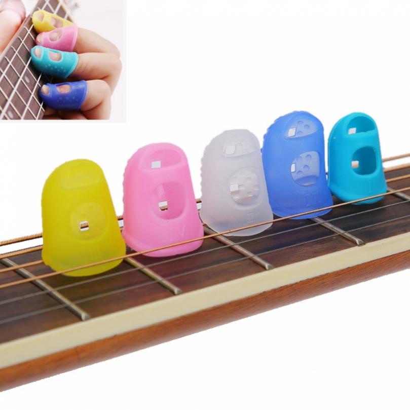 5pcs/lot Universal Guitar Pick Fingertip Covers Silicone Thickened Left