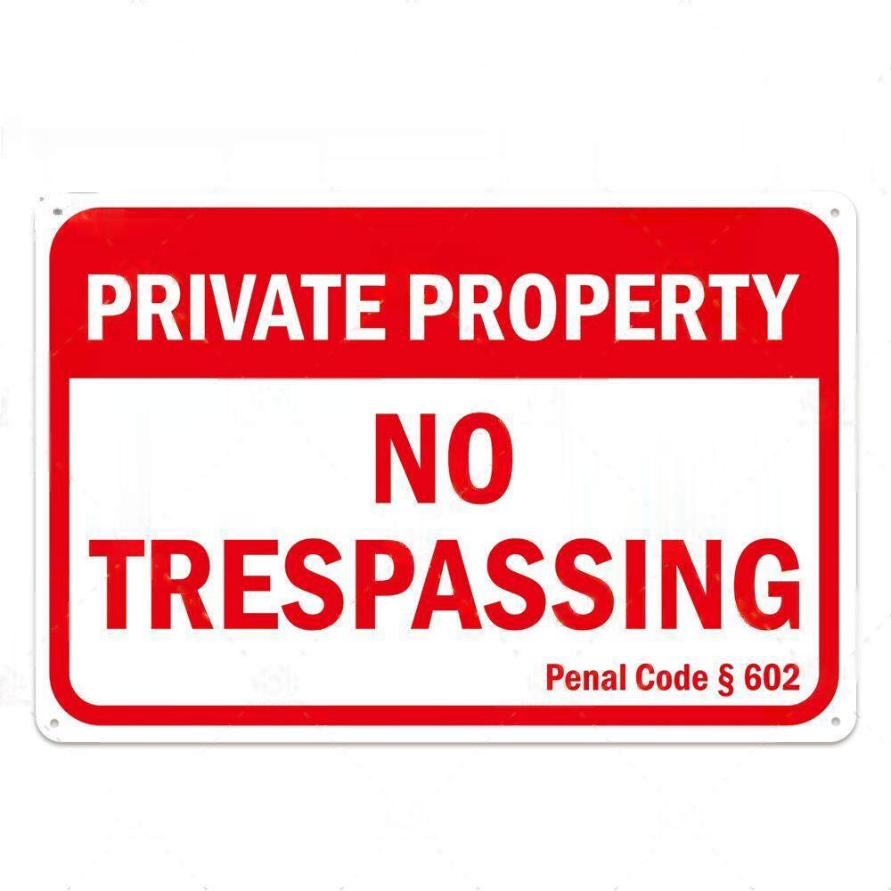 No Trespassing No Entry Private Property Warning Signs Public Garage