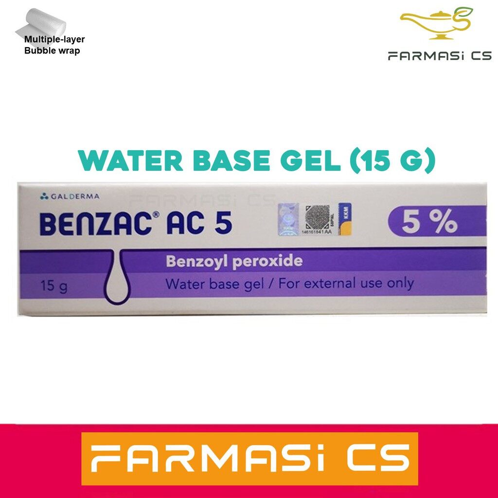 Benzac AC 5 Benzoyl Peroxide Water Base Gel 15g EXP03/2025 [ Galderma