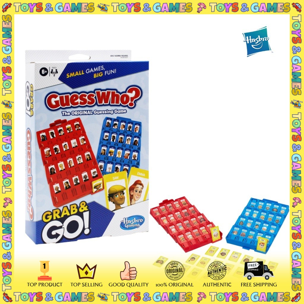 Guess Who Grab & Go Board Game Fun Play Family and Kids Guessing Game Original Hasbro Shopee
