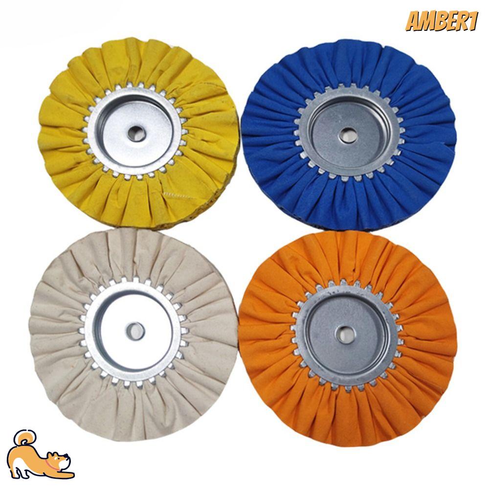 AMBER1 4Pcs Airway Buffing Wheel, 8" in Diameter 5/8" in Arbor Hole