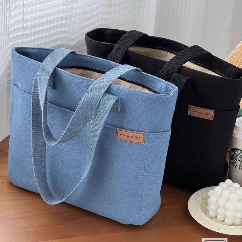 Original Japanese Simple and Versatile Commuter Canvas Tote Bag Leisure ...