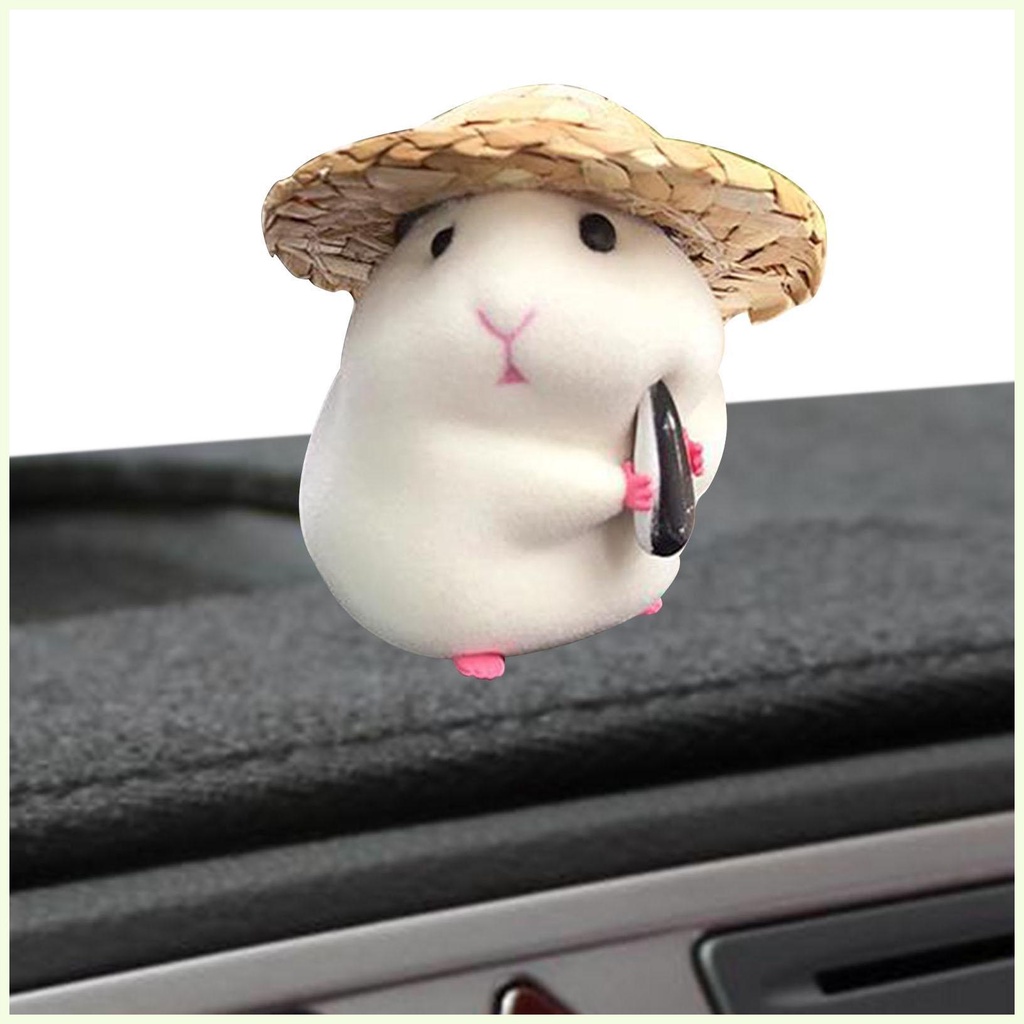 Hamster Toy Car Ornaments Car Cute Foodie Hamster Car Dashboard