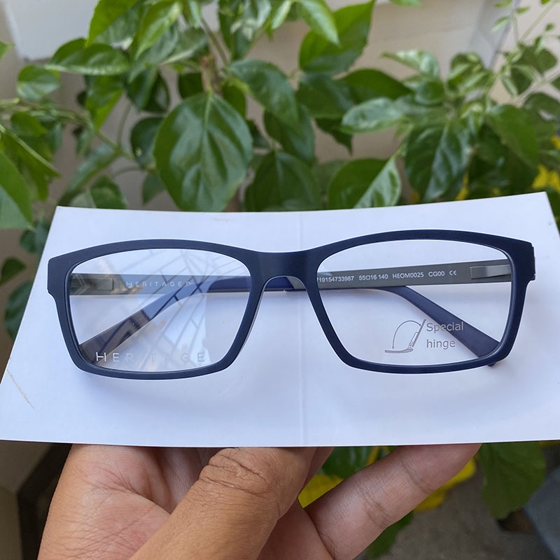 Full Rim TR90 Frames Rectangle Blue Large Eyeglasses HEOM0025 Eyewear ...