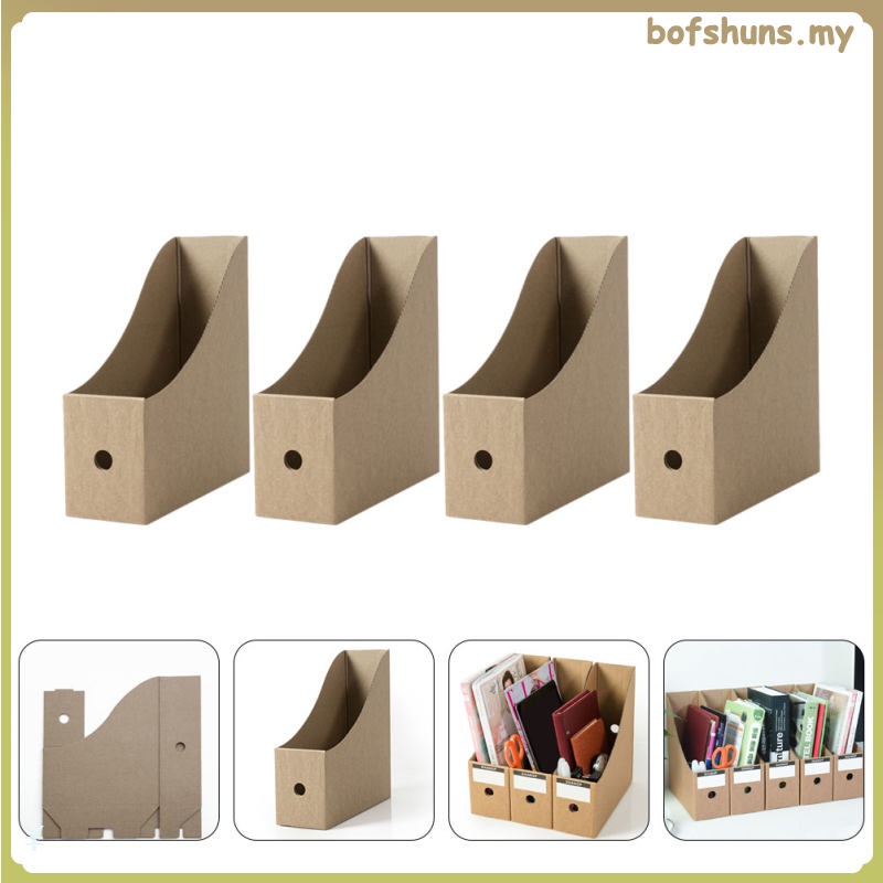 4 Pcs Desktop Bookshelf Organiser Magazine File Holder Paper Rack