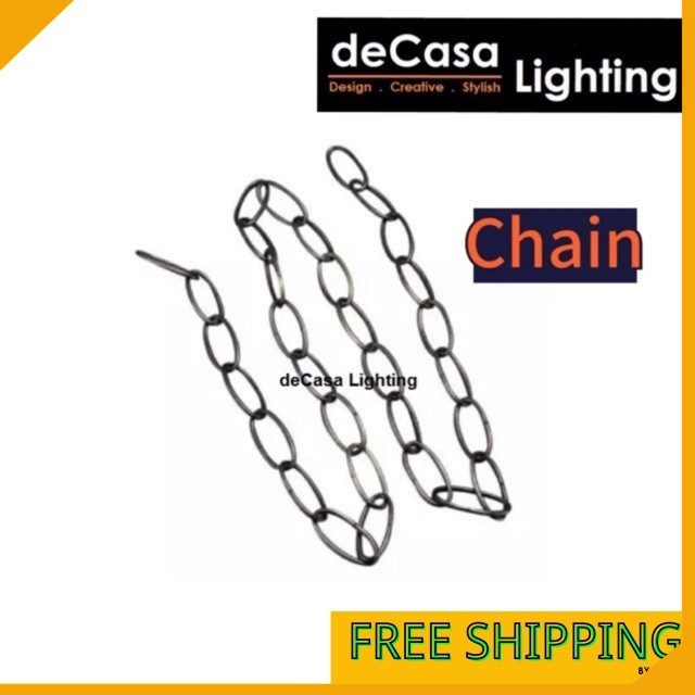 Spare Parts 1 METER Black / AB Color Chain Rantai Hitam Lampu Siling ...