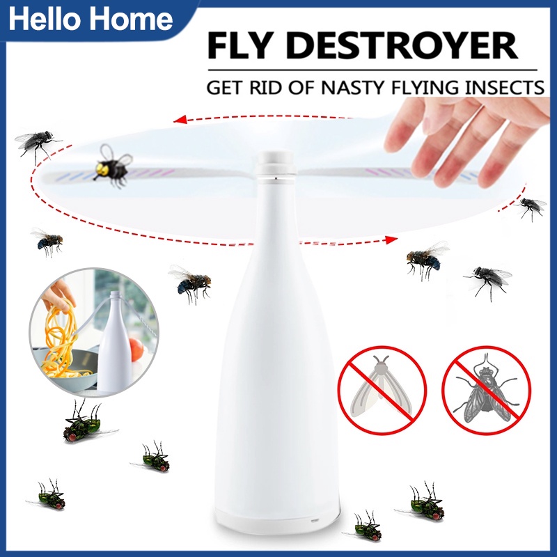 Portable Fly Repellent Fan 360° Rotation Mosquito Fly Trap Automatic ...