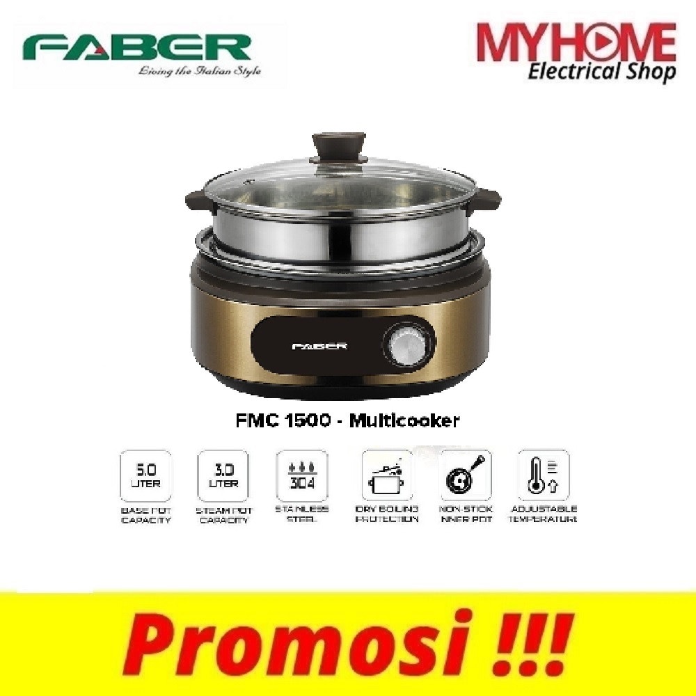 FABER FMC1500 MULTI COOKER WITH STEAMER FMC 1500 5L Shopee Malaysia