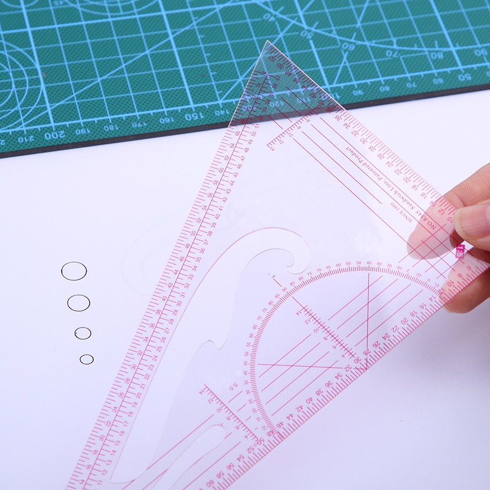 5Pcs/set Tailor Measuring Ruler Kit DIY Tailor Patterns Sewing Drawing ...