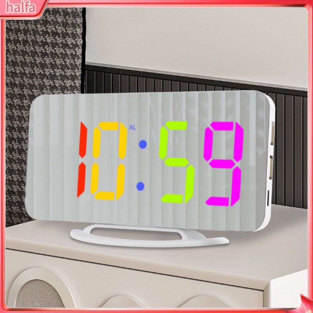 {halfa} Display Electric Alarm Clock with Dimming Feature Led Screen