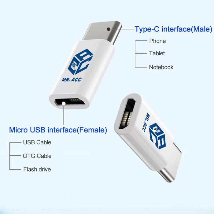 Micro To Type C Adapter Micro Usb To Type C Converter Mracc Bc Shopee Malaysia 3390