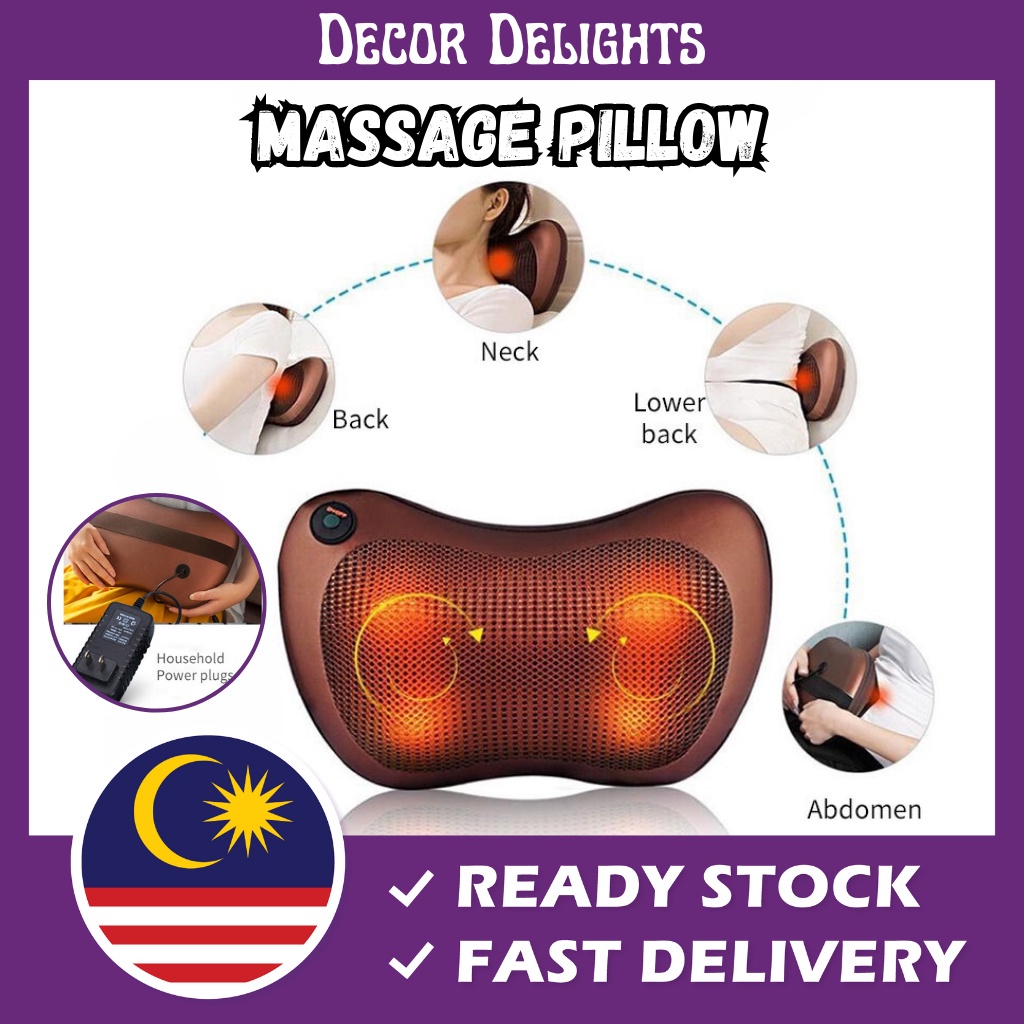 Comfier Massage Mat, Full Body Heated Massage Pad with Movable Shiatsu Neck Massage Pillow - 3603u, USA