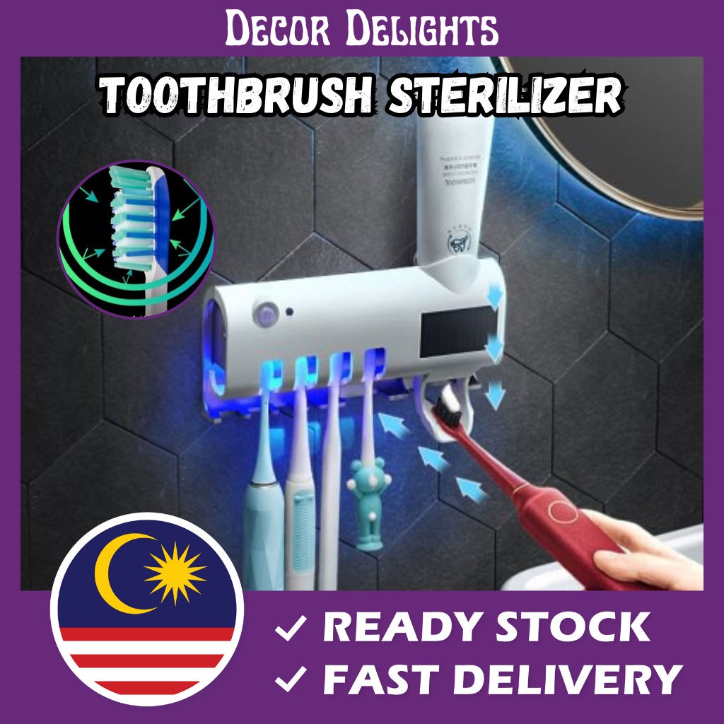 Smart UV Toothbrush Sterilizer Holder Disinfectant Cleaning Anti Bacterial Toothbrush Holder