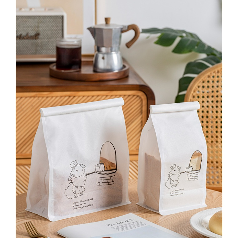 1pc Transparent Toast Bread Packaging Bag Food Grade Kraft Paper ...