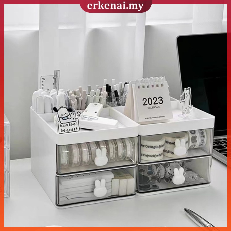 aesthetic kitchen Stackable Makeup Organizer Desktop Bathroom Plastic ...