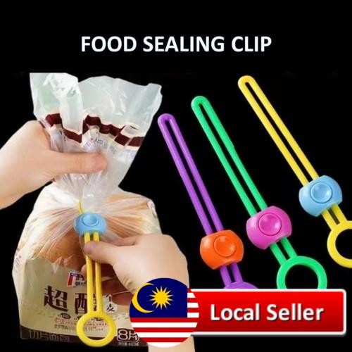 2pcs Food Sealing Clip Airtight Seal Food Preserve Elastic Cable Tie