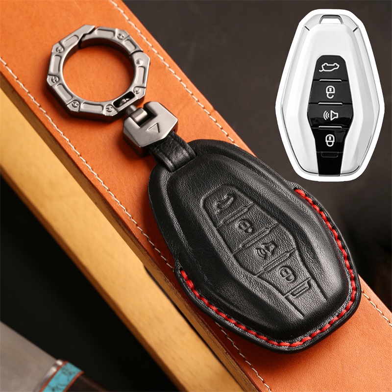 4button Car Key Cover Case Auto Keychain Protector Key Ring for Chery