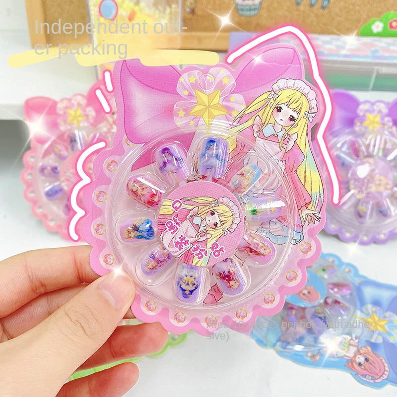 10pcs Princess Nail Stickers For Kids Cartoon Nail Art Decoration Nail