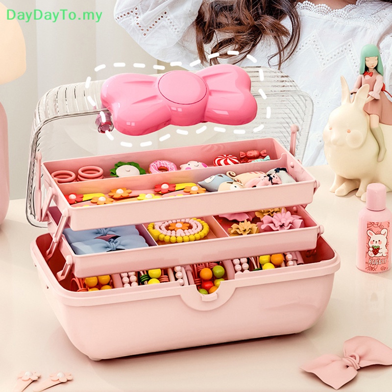 DayDayTO Multilayer Hairpin Organizer Cute Girl Jewelry Case Head Rope