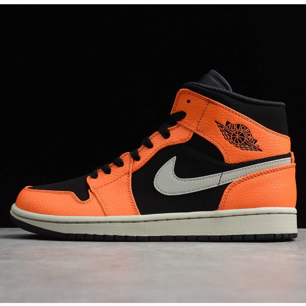 orange and black aj1