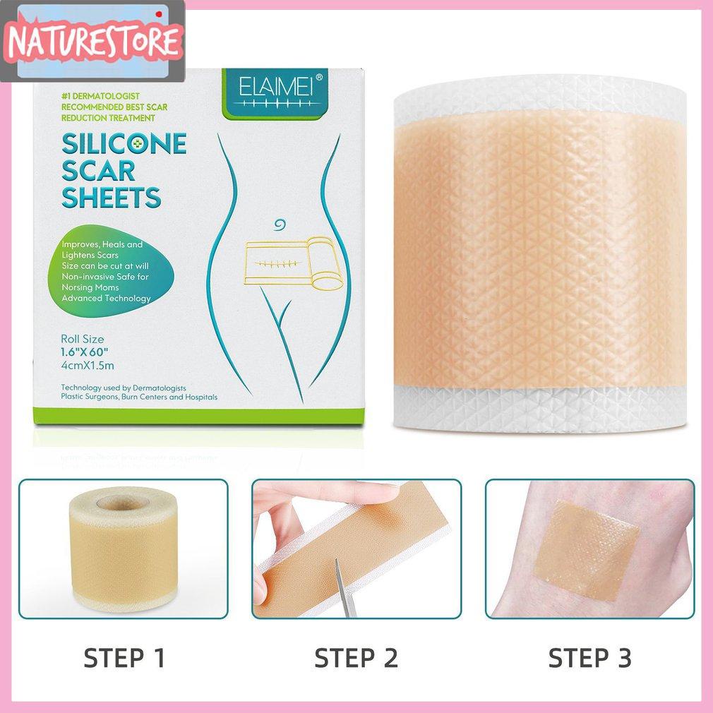 Elaimei Silicone Gel Strips Patch Silicone Scar Sheets Reusable Silicone Scar Removal Patch 4873