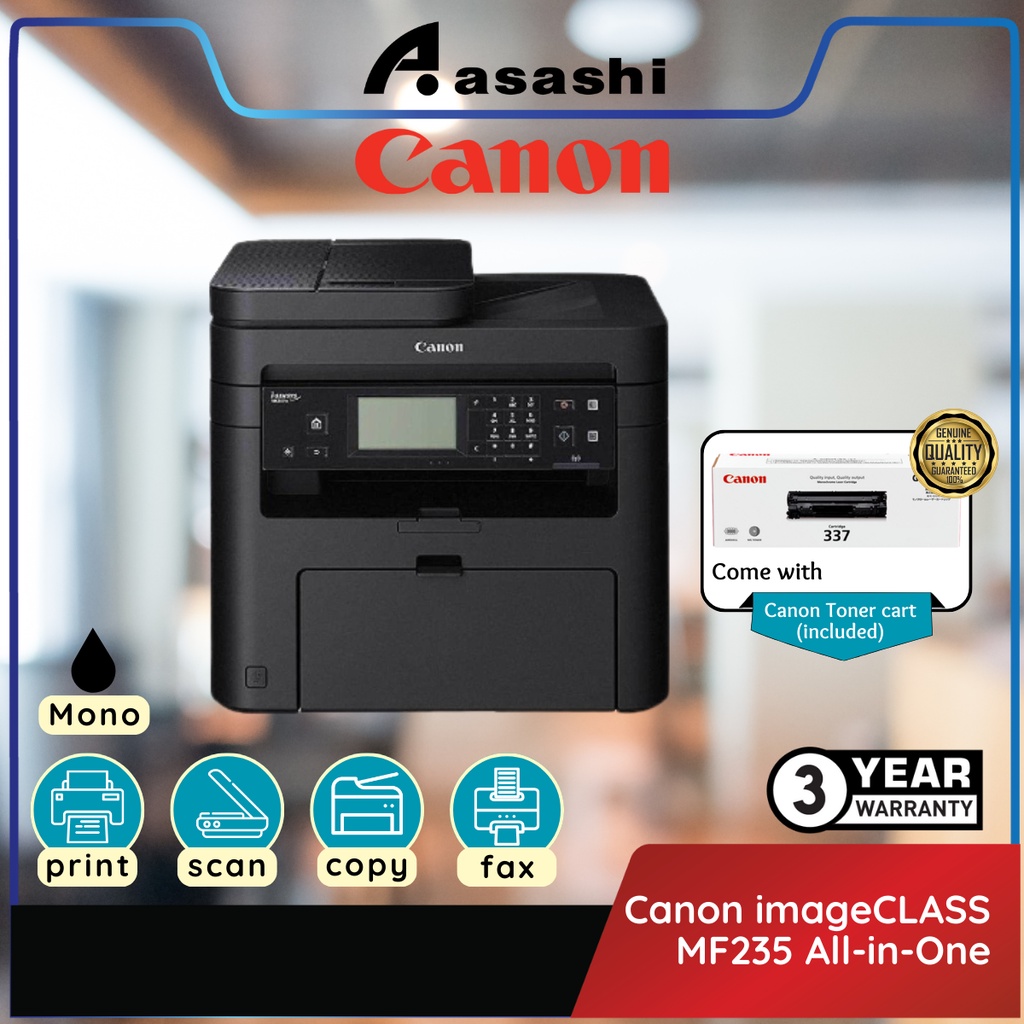 Canon imageCLASS MF235 AllinOne (Print, Copy, Scan, Fax) Mono Laser