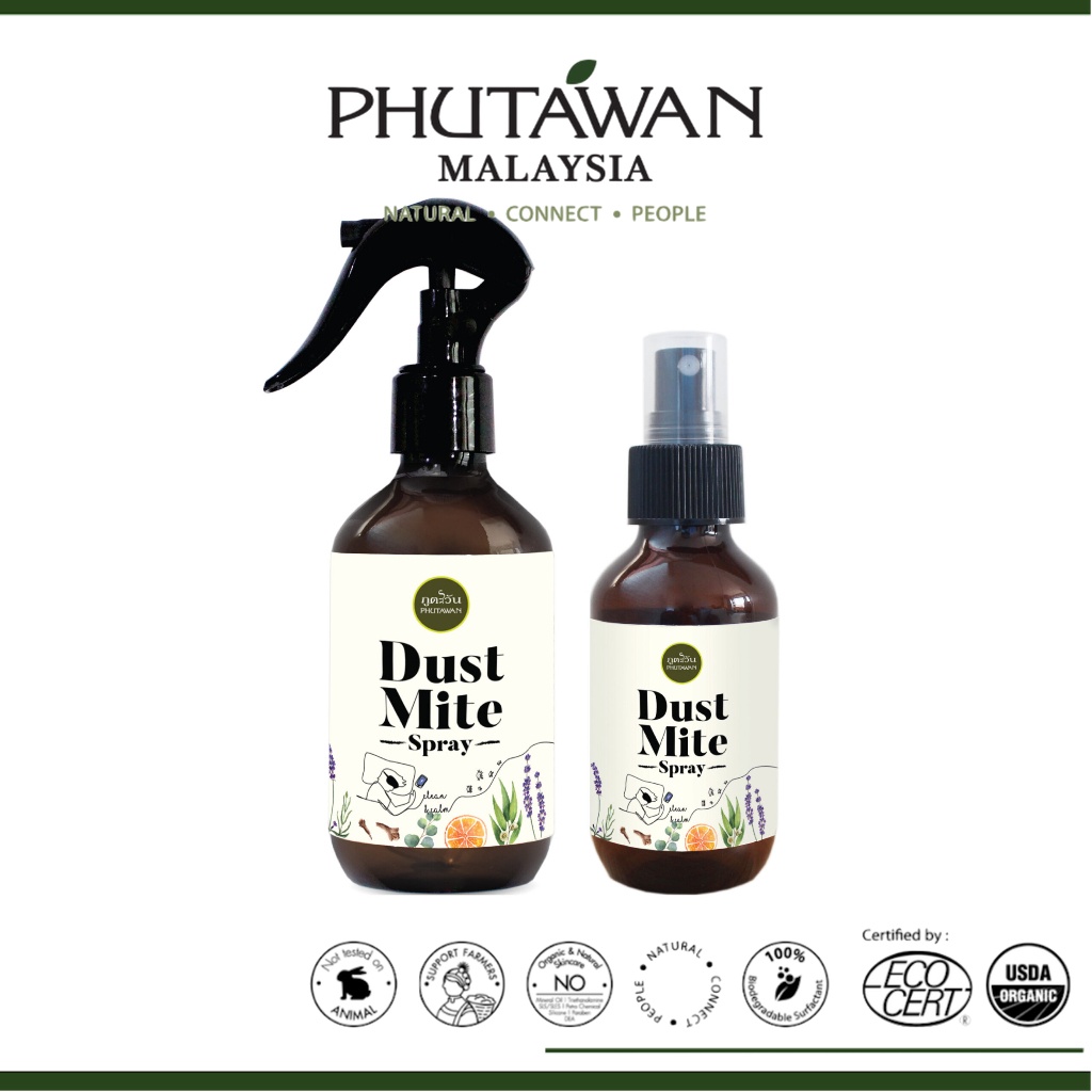 Phutawan Organic Dust Mite Spray 100ml 200ml Antidust mite Spray