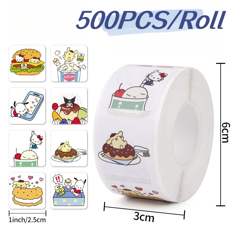 500PCS Cute Gudetama Lazy Egg Stickers Circular Sealing Stickers For ...