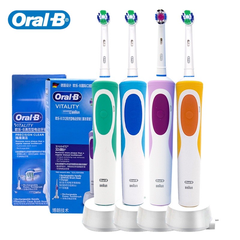 Oral-B Electric Toothbrush D12 Rechargeable Soft Bristle Round Head ...