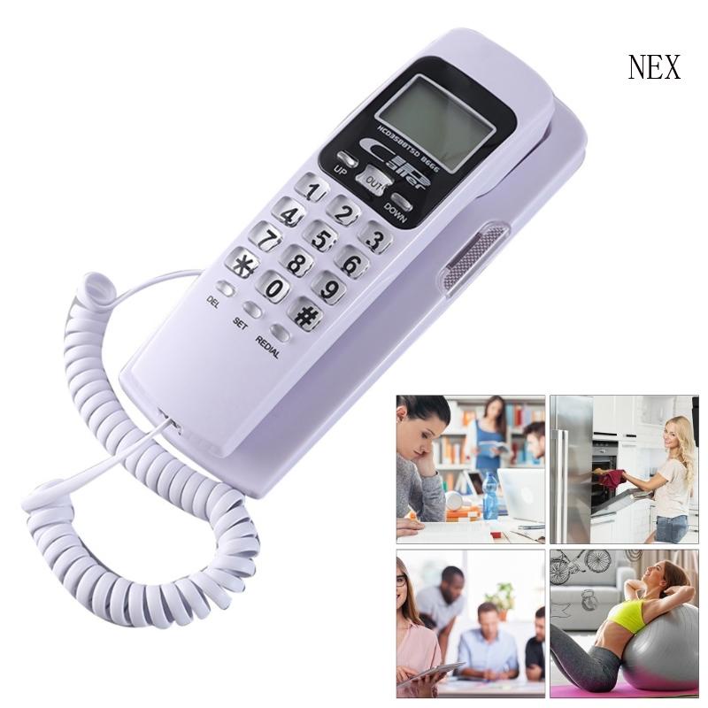 NEX Small Landline Phone with Flash Redialing and LCD Caller Display