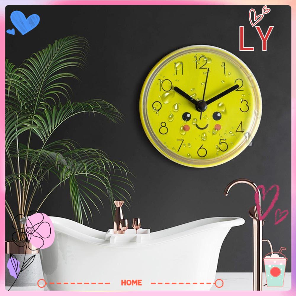LYHOME Shower Clocks Waterproof Living Room Mini Sucker Minimalist