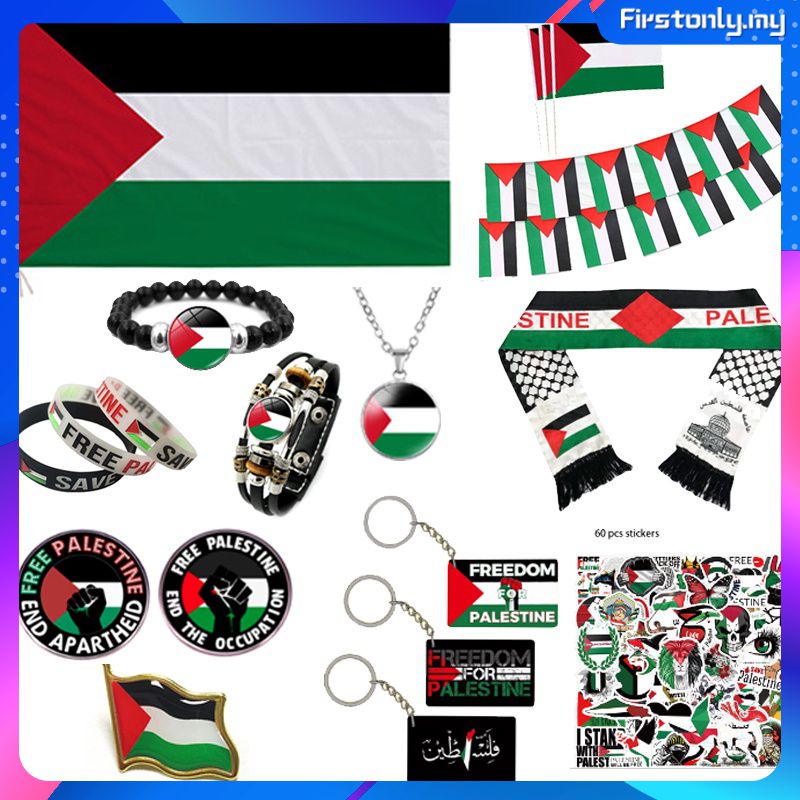 Ready Stock Bendera Palestin Vivid Color and Fade Proof Palestine Scarf ...