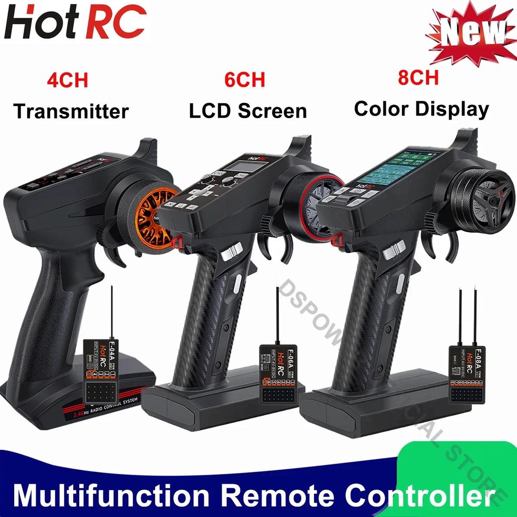 HOTRC CT8A CT6A CT4A 4CH 6CH 8CH Radio Transmitter Remote Controller 2 ...