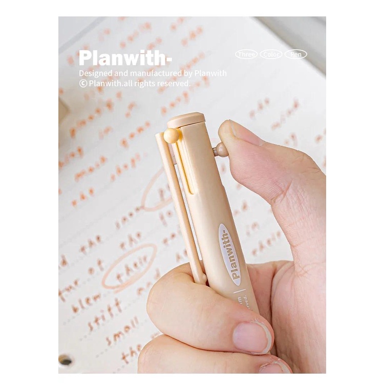 JIANWU Triangular Shape Press Three-color Gel Pen 0.5mm Quick Drying ...