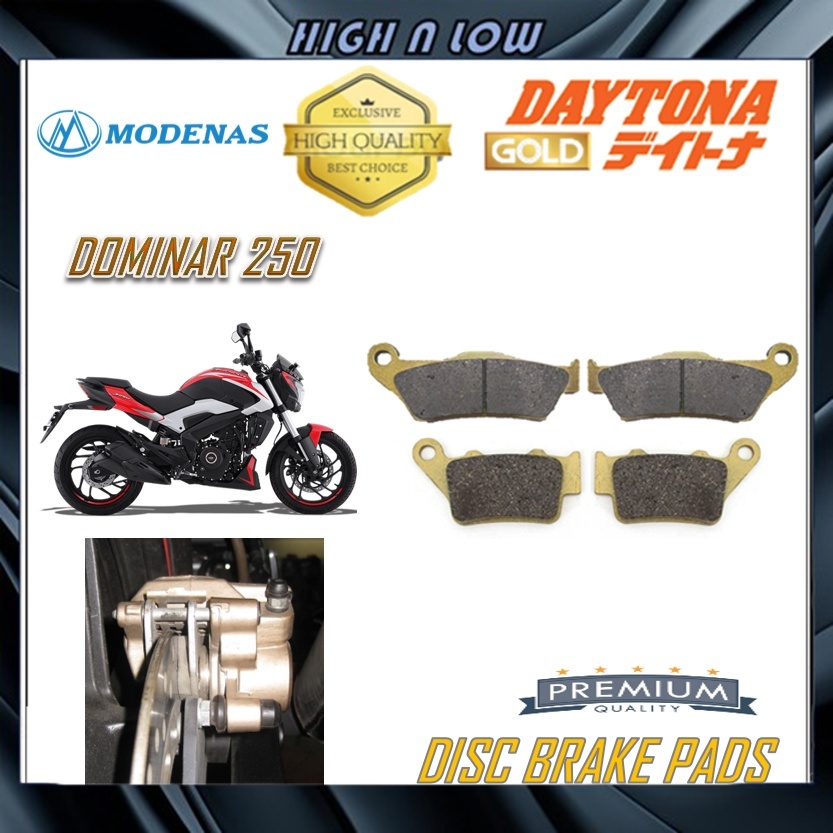 MODENAS DISC BRAKE PADS DOMINAR 250 SE GOLD QUALITY Shopee Malaysia