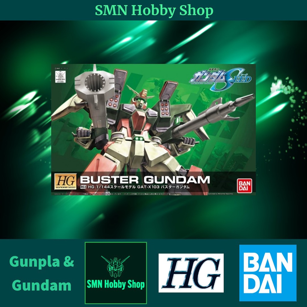 HG 1/144 Buster Gundam SEED R03 Gunpla Gundam Toys Plastic Model Kit [HGCE] (Bandai) Shopee
