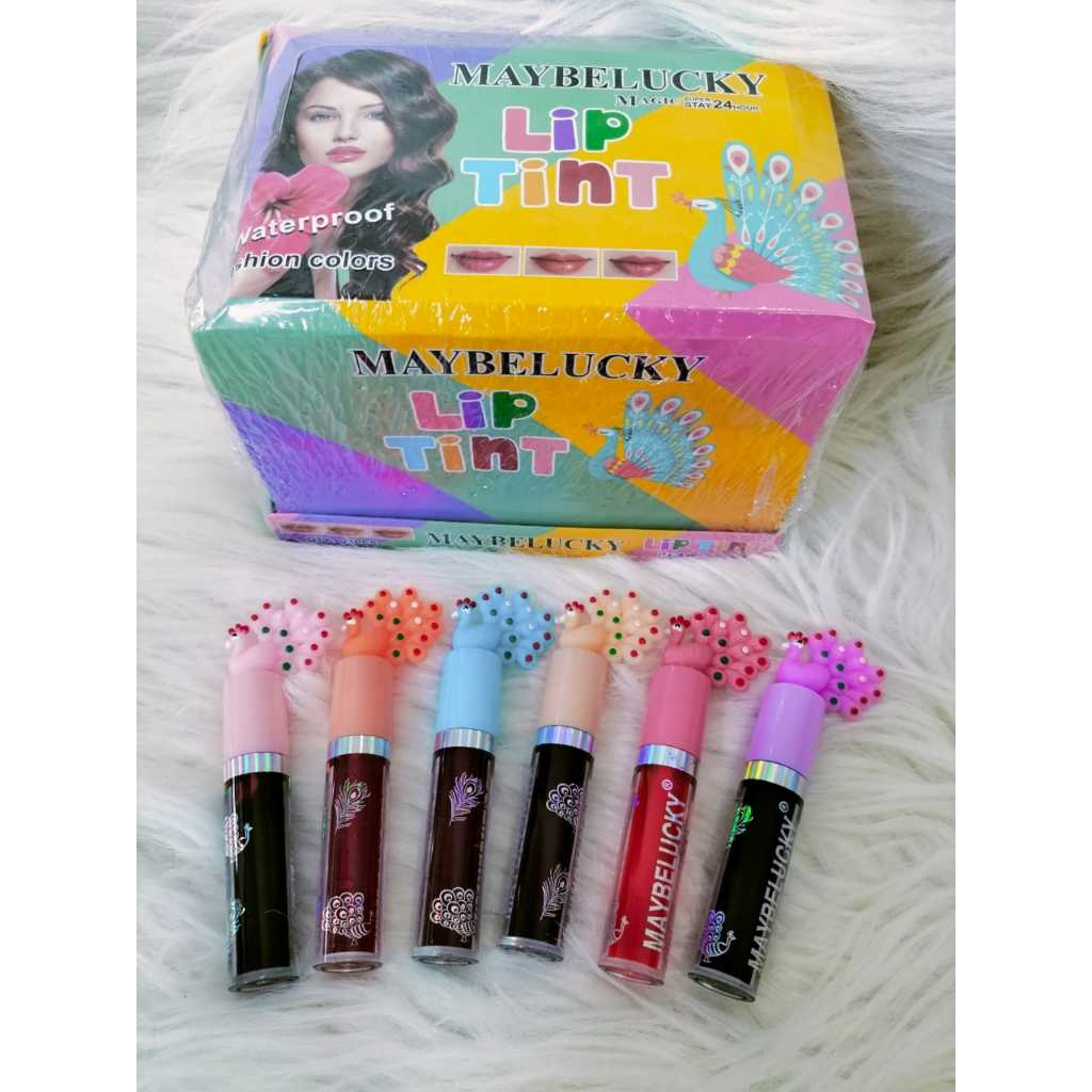MAYBELUCKY 24Piece Lip Tint Set Waterproof Fashion Colors in a Box