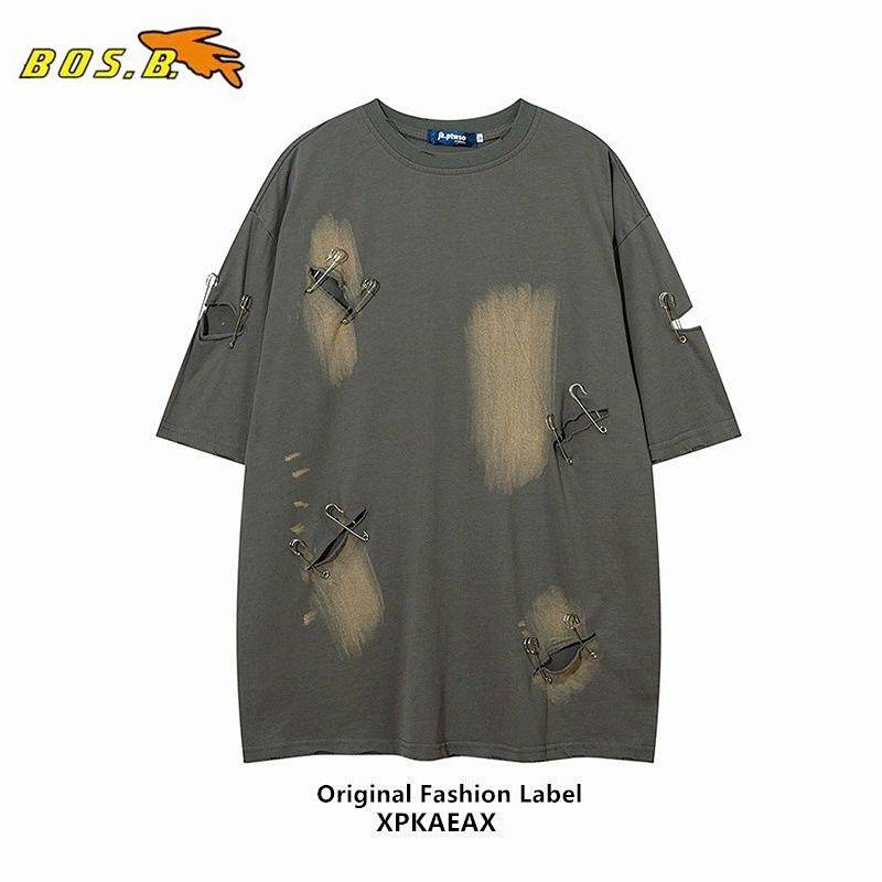 2024 New Cool Popular Brand Niche Design Pin Short Sleeve Men and Women ...