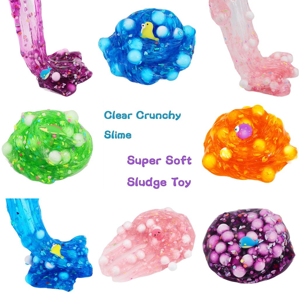 70ml Kids DIY Slime Kit Toy Non-Sticky Crystal Mud and Light Clay ...