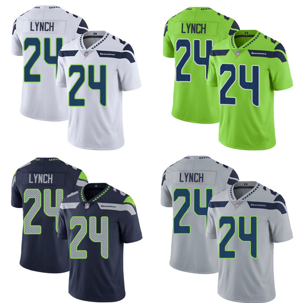 Men's Seattle Seahawks #24 Lynch Football Jersey 