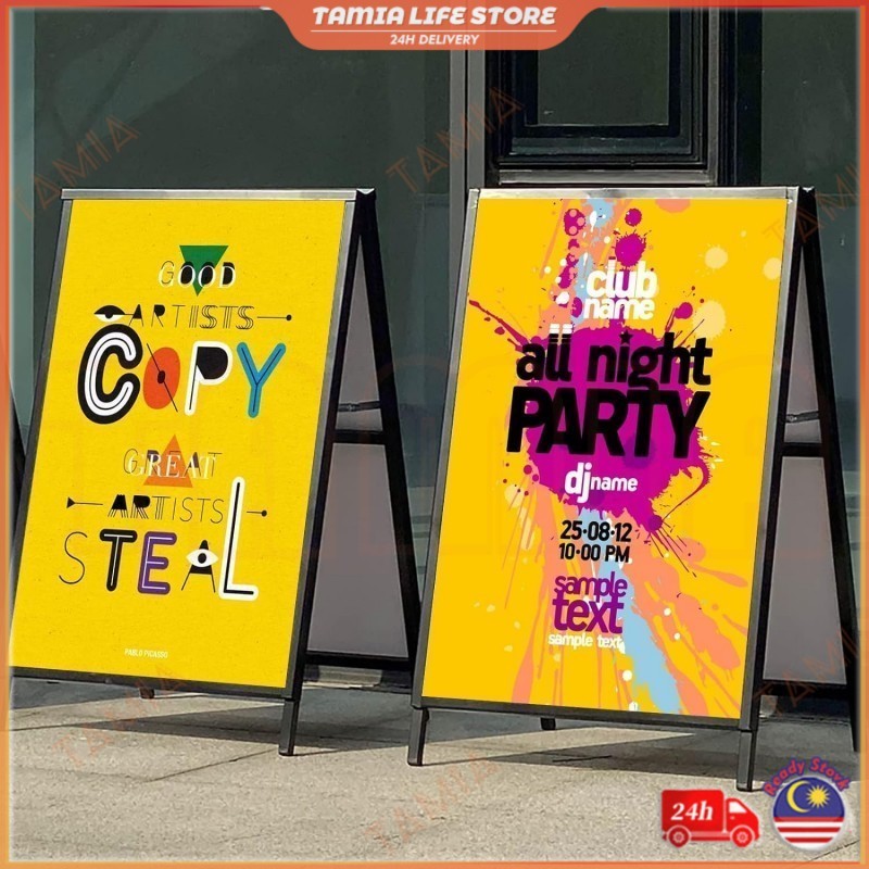 A Stand Signboard A Frame Stand Poster Stand Display Sign Double-Sided ...
