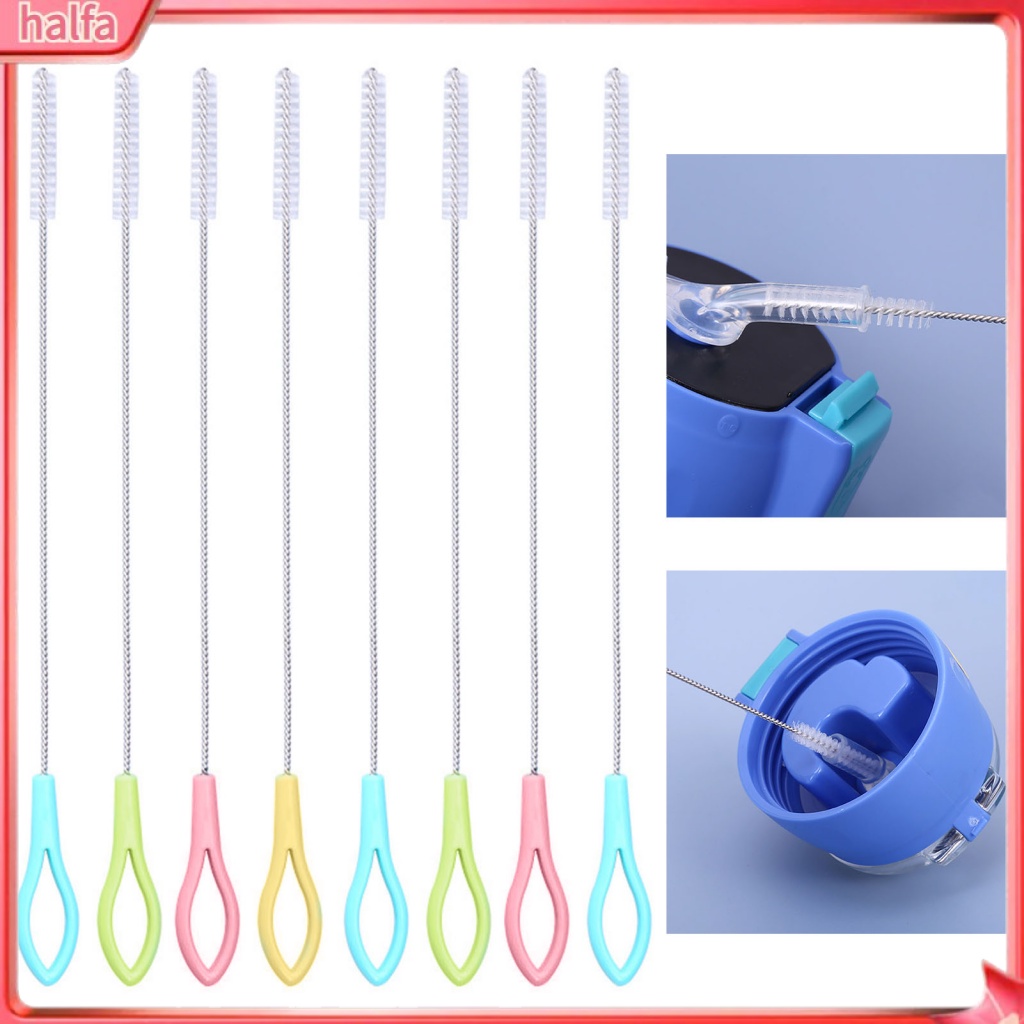 {halfa} Long Straw Brush Nylon Bristle Straw Brush Easy Clean Straw