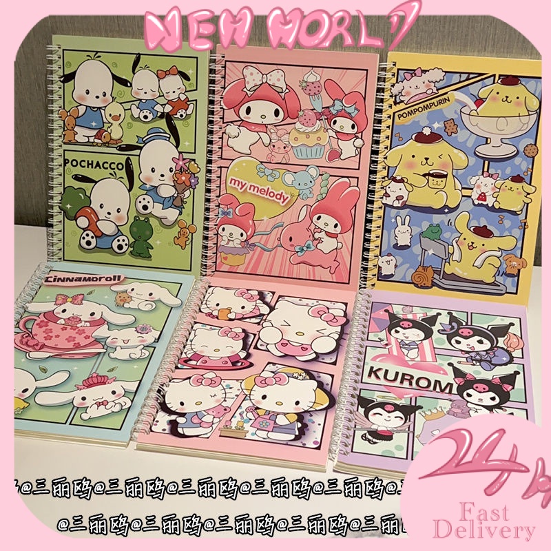 Ready Stock (New World) Cartoon Cute Sanrio A5 Coil Book ins Style ...