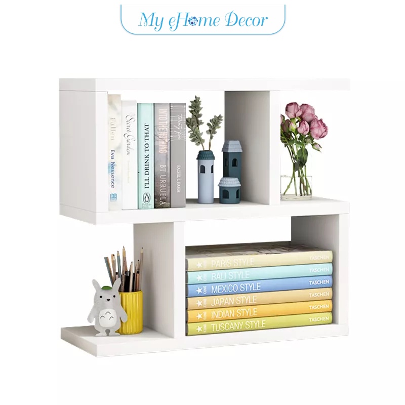 Simple desktop student children book rack office tabletop storage shelf ...