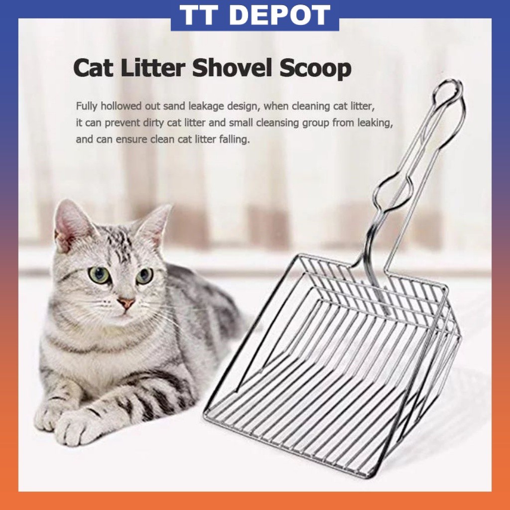 Cat Litter Scoop Metal Litter Scoop Large Kucing Stainless Steel Cat