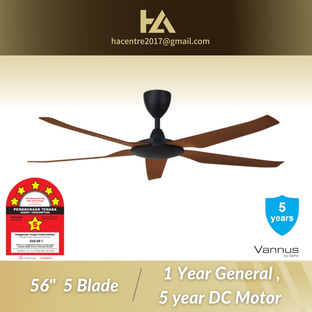 (2 Units) Vannus 56" 8 Speeds 5 Blades Remote Control Ceiling Fan
